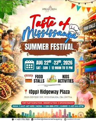 Taste of Mississauga 22-23 Aug 2026 image source: Instagram
